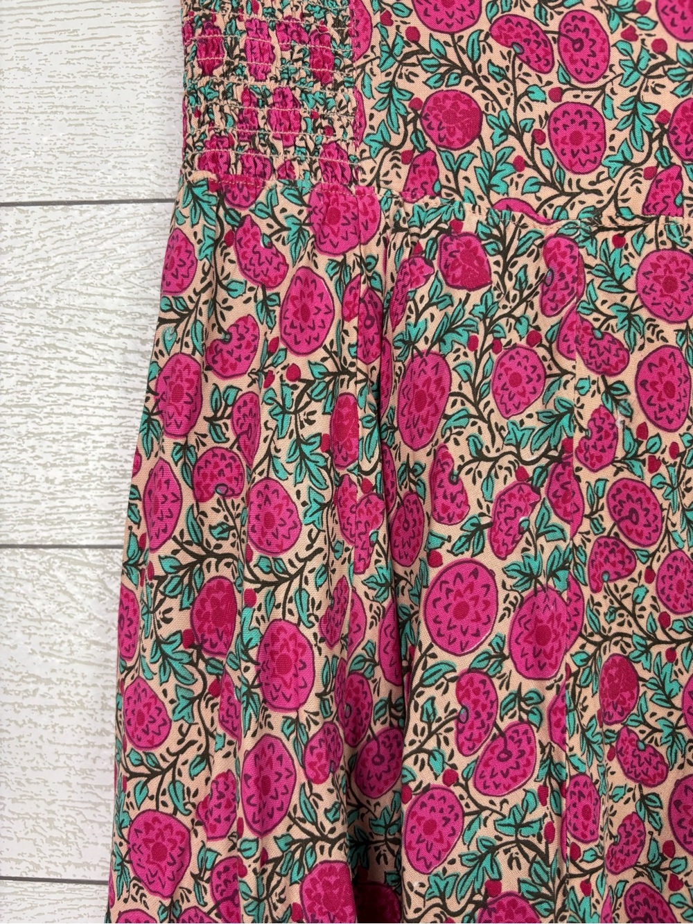 NWT Natural Life Pink Floral Berry Asymmetric Maxi Skirt Flowy Medium New - Picture 4 of 6